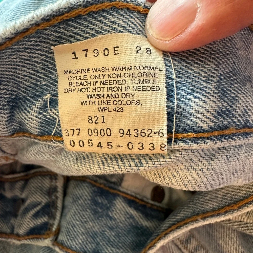VTG Levi's 545 Jeans Mens 34x30 Light Blue Loose Fit Denim Workwear Y2K